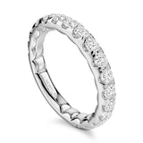 Noam Carver LUST002-01WA28 – Luna Collection Classic Diamond Wedding Band, 14K White Gold (1.05ctw)