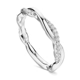 Noam Carver LUST005-01WA2 – Luna Collection Twisted Eternity Diamond Wedding Band, 14K White Gold (.16ctw)