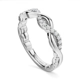 Noam Carver LUST010-01WA18 – Luna Collection Twisted Diamond Wedding Band, 14K White Gold