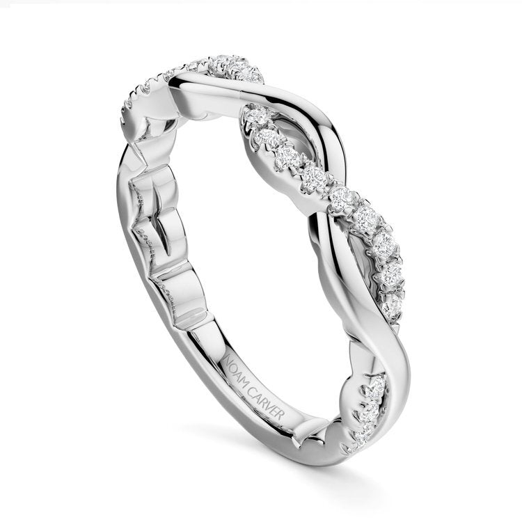 Noam Carver Contemporary Station Style Diamond Wedding Band