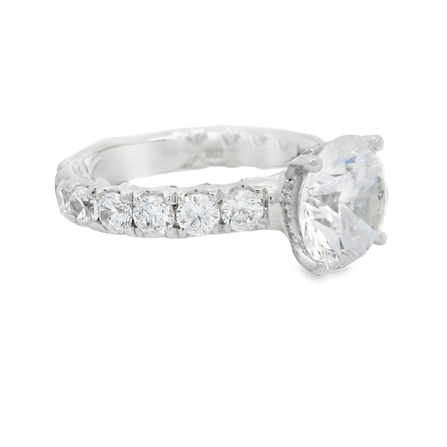 A.Jaffe - Modern Round Cut Diamond Engagement Ring Setting