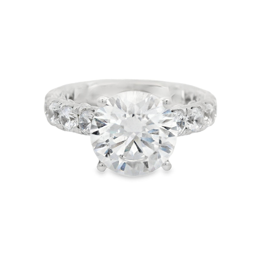 A.Jaffe - Modern Round Cut Diamond Engagement Ring Setting