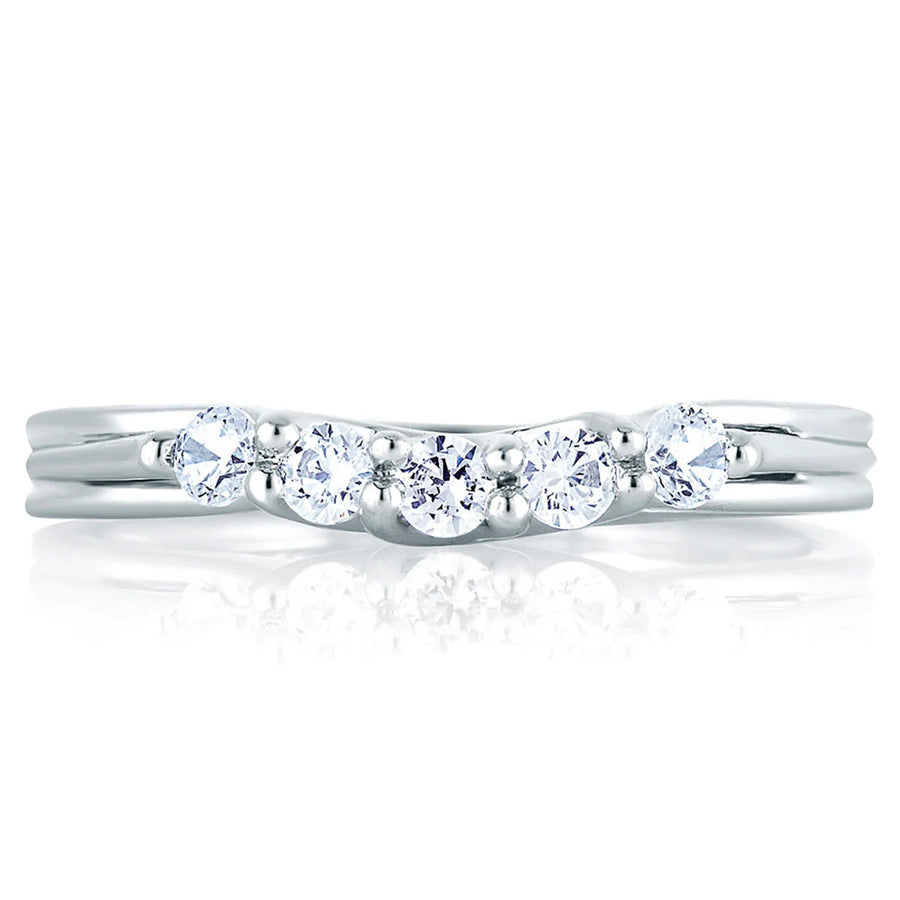 A. Jaffe Signature Five Stone Trellis Diamond Wedding Band