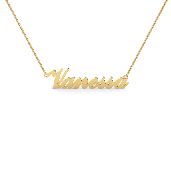 14k Yellow Gold Womens Name Neckalce