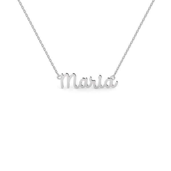 14k White Gold Womens Name Neckalce
