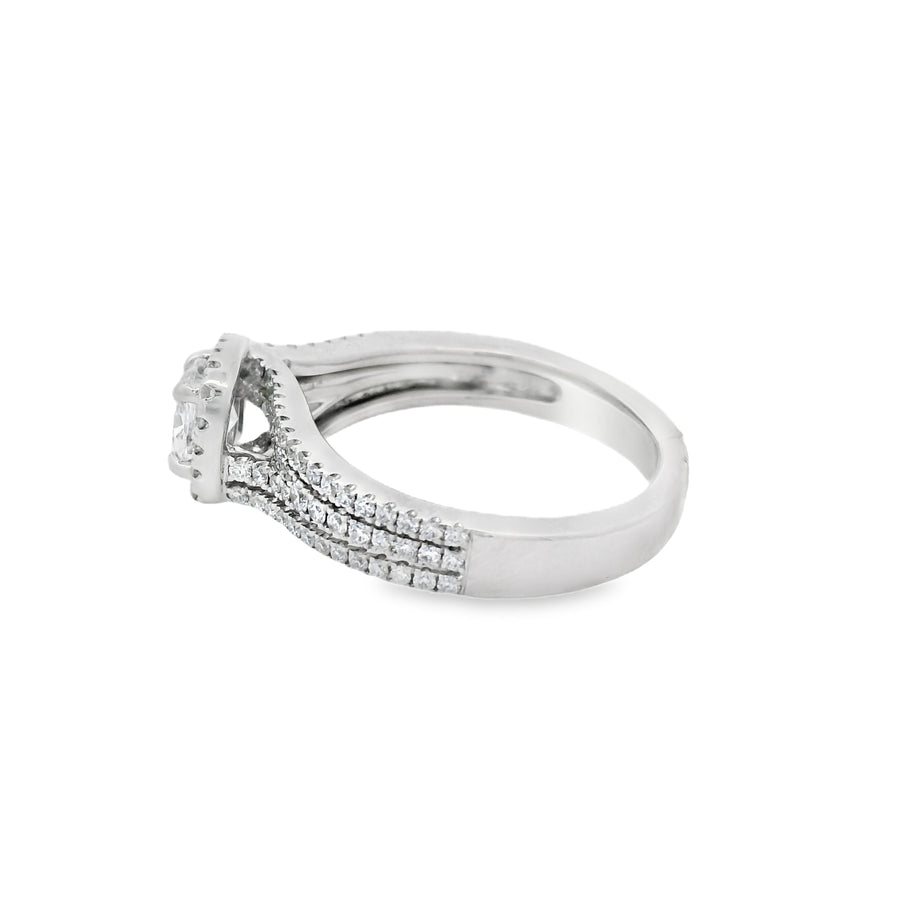 Cushion Cut Halo VS/F GIA Diamond Ring