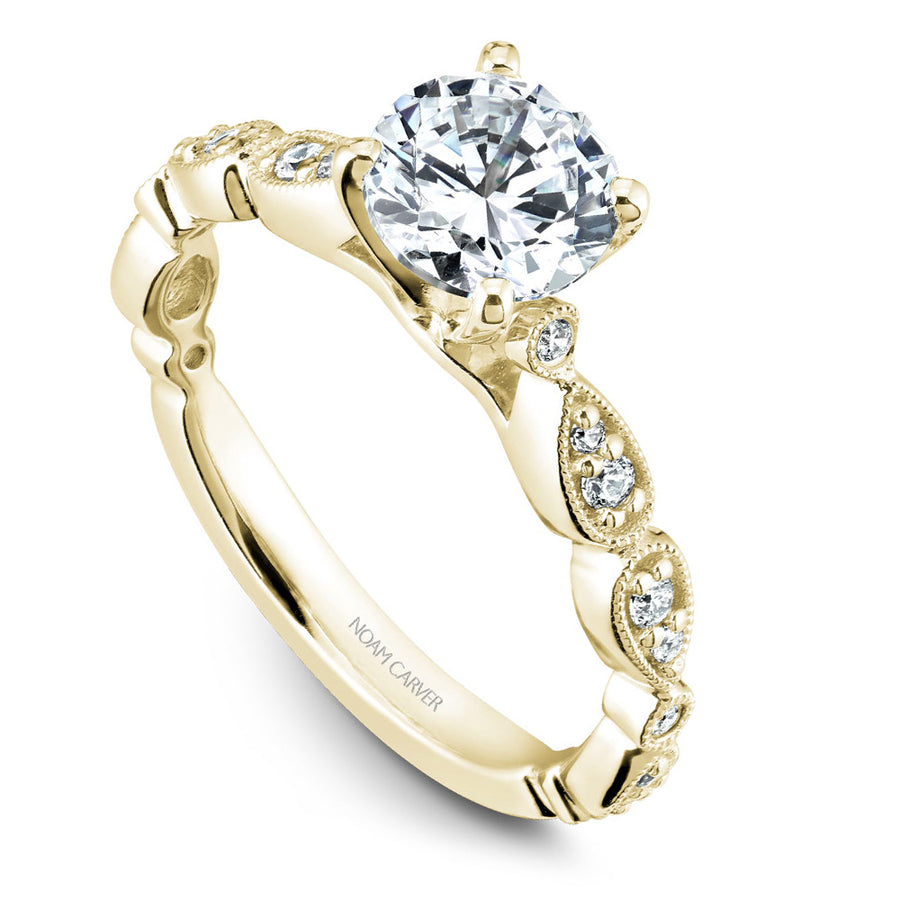 Noam Carver Modern Accented Diamond Semi-Mount