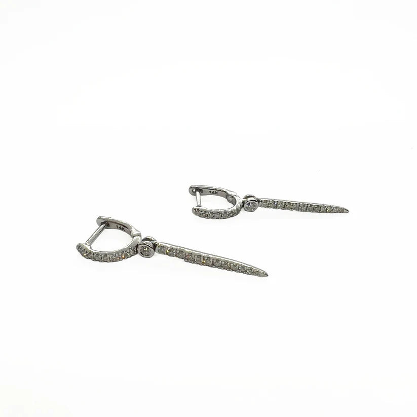 14kw Diamond Dangle Earrings