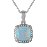 October Birthstone Diamond Necklace