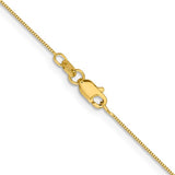Quality Gold 14K Yellow Gold 18-inch .5mm Box Chain with Lobster Clasp – Model PEN1L-18