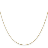 Quality Gold 14K Yellow Gold 18-inch .5mm Box Chain with Lobster Clasp – Model PEN1L-18