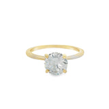 Yellow Gold Round Solitare Diamond Ring - Lab Grown