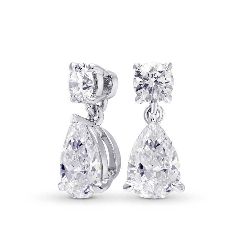 2.62CTW Diamond Pear Drop Earrings