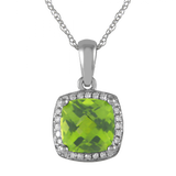 August Birthstone Diamond Necklace