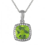 August Birthstone Diamond Necklace