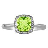 August Birthstone Diamond Ring