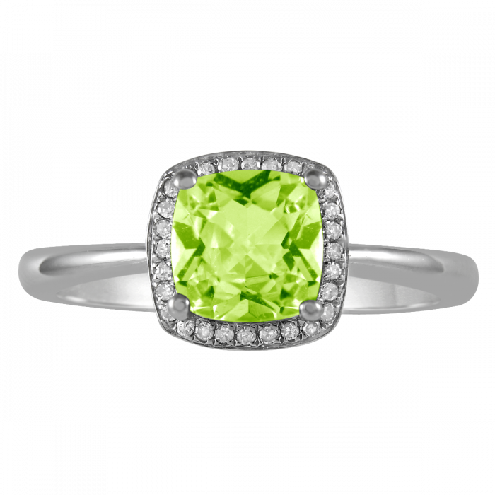 August Birthstone Diamond Ring