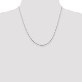 Quality Gold QFC98-20 Sterling Silver Singapore Chain – 1.75mm Width, 20in Length with Lobster Clasp
