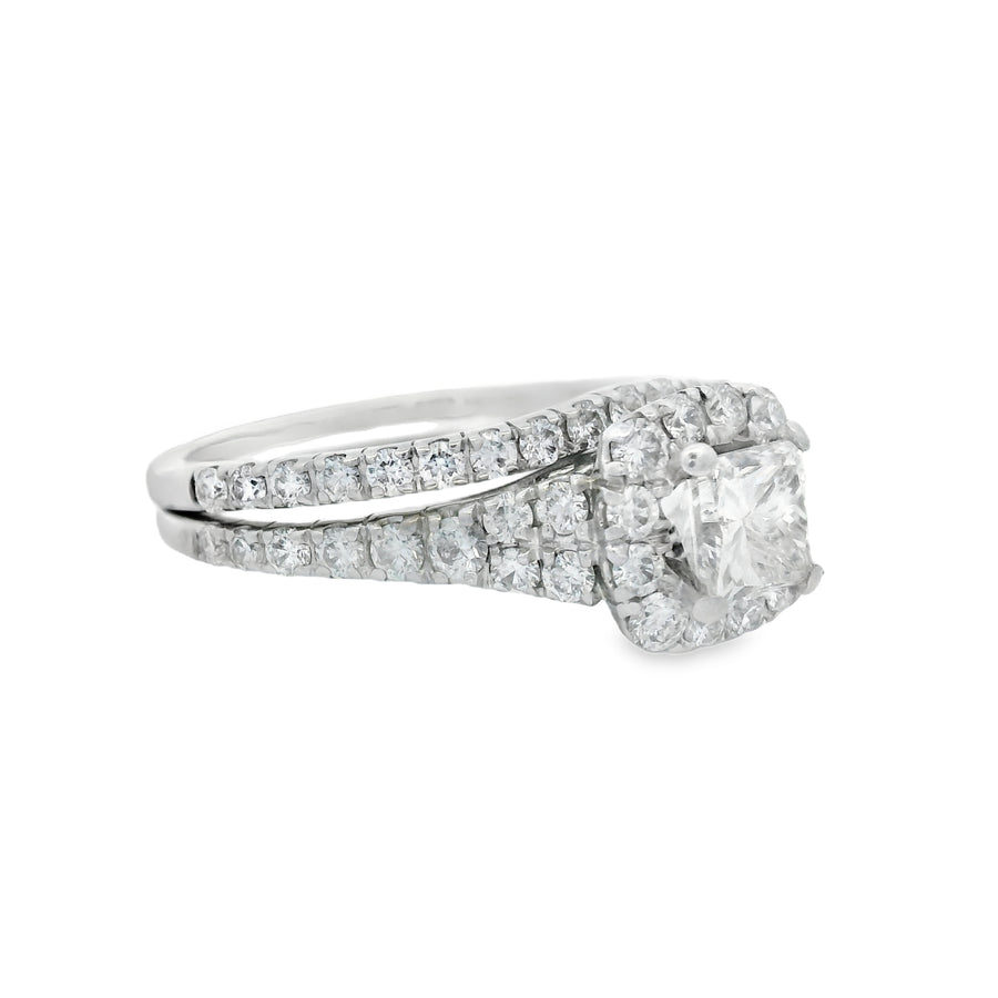 White Gold 1.18CTW Certified Diamond Wedding Set