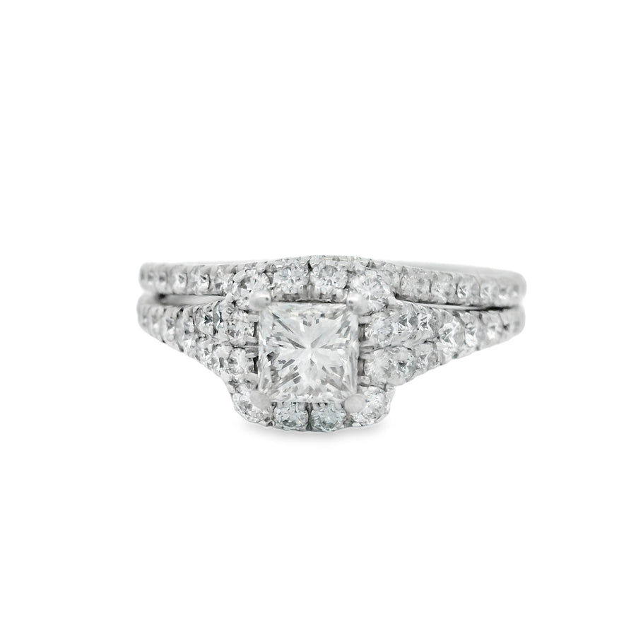 White Gold 1.18CTW Certified Diamond Wedding Set