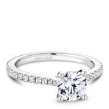 Noam Carver R046-01A – Classic Round Diamond Engagement Ring, 14K White Gold