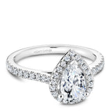 Noam Carver R050-03A Pear Halo Diamond Engagement Ring – Customizable in 14K/18K Gold or Platinum