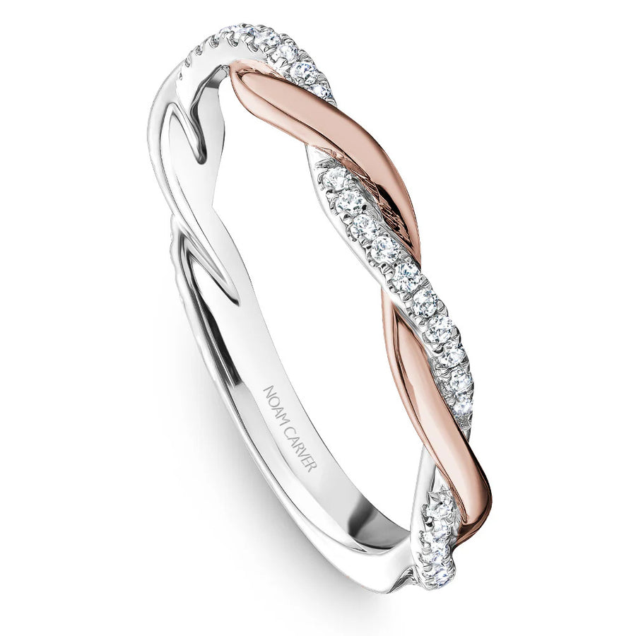 Noam Carver Rose Gold Twisted Matching Band