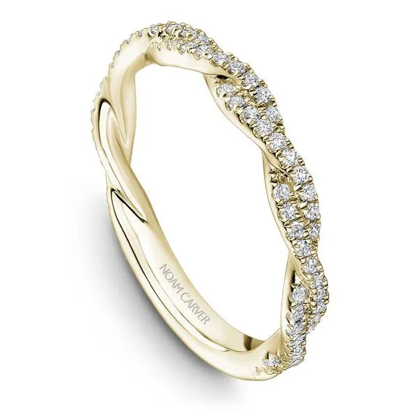 Noam Carver Yellow Gold Diamond Twist Band