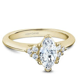 Noam Carver R060-01M-FCYA-C Diamond Engagement Ring – Semi-Mount with Accent Stones
