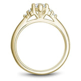 Noam Carver R060-01M-FCYA-C Diamond Engagement Ring – Semi-Mount with Accent Stones