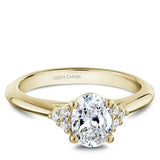 Noam Carver R060-02YM-FCYA-C Oval Diamond Engagement Ring – 14K Yellow Gold Semi-Mount