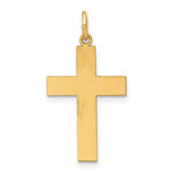 Quality Gold 14K Yellow Gold Polished Cross Pendant – Classic Religious Jewelry (REL200)