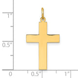 Quality Gold 14K Yellow Gold Polished Cross Pendant – Classic Religious Jewelry (REL200)