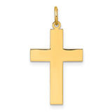 Quality Gold 14K Yellow Gold Polished Cross Pendant – Classic Religious Jewelry (REL200)