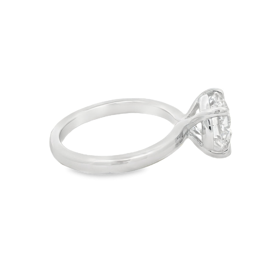 3CT Round Solitare Engagament Ring - Lab Grown