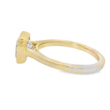 2CT Cushion Yellow Gold Bezel Engagement Ring - Lab Grown