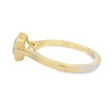 2CT Round Yellow Gold Bezel Engagement Ring - Lab Grown