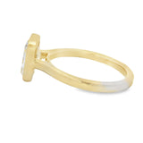 2CT Radiant Yellow Gold Bezel Engagement Ring - Lab Grown