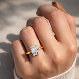 2Ct Lab Grown 14KT Radiant Solitaire Engagement Ring