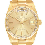 Rolex President Day-Date Yellow Gold Champagne Dial Mens Watch 18038