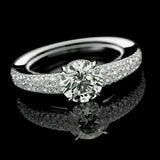 Quality Gold Round Moissanite Stone 7.2mm DEF