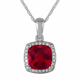 July Birthstone Diamond Necklace