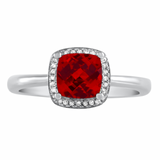 July Birthstone Diamond Ring