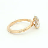 14K Yellow Gold 2ct Lab-Grown Oval Diamond Engagement Ring - Hidden Halo
