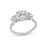 A. Jaffe Three Stone Hidden Halo Engagement Setting