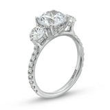 A. Jaffe Three Stone Hidden Halo Engagement Setting