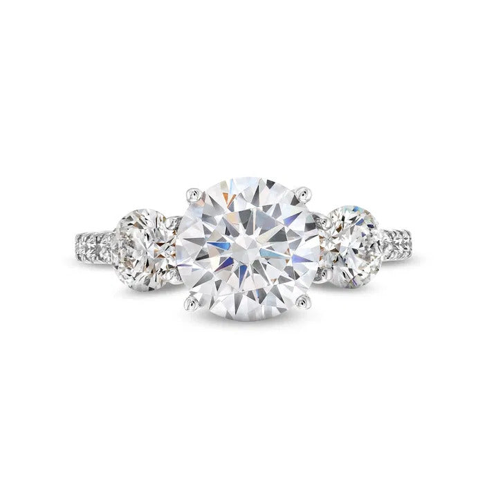 A. Jaffe Three Stone Hidden Halo Engagement Setting