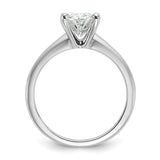Quality Gold 14K White Gold Oval Lab-Grown Diamond Solitaire Ring – 2ct, VS Clarity, DEF Color (SOL-200O-WLG)