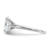 Quality Gold 14K White Gold Oval Lab-Grown Diamond Solitaire Ring – 2ct, VS Clarity, DEF Color (SOL-200O-WLG)
