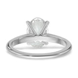 Quality Gold 14K White Gold Oval Lab-Grown Diamond Solitaire Ring – 2ct, VS Clarity, DEF Color (SOL-200O-WLG)